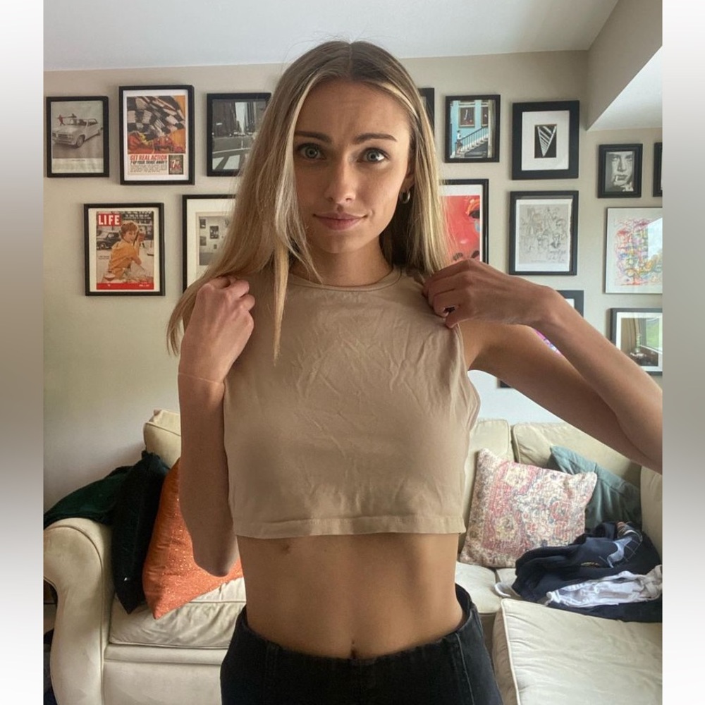 Zara Nude/Neutral Crop Top